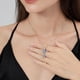 thumbnail image 4 of Necklace Pendant Necklace 18K White Gold Plated Stainless Steel Necklace for Women, 4A  Cubic Zirconia Princess Cut, 4 of 4