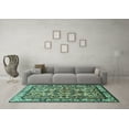 thumbnail image 3 of Ahgly Company Indoor Rectangle Persian Turquoise Blue Traditional Area Rugs, 2' x 5', 3 of 4