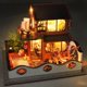 thumbnail image 2 of DIY Wooden Chinese Architecture Dollhouse Kit Assembled Miniature Yard Doll House Model Toys For Children Adult Gifts heqiyong LED, 2 of 2
