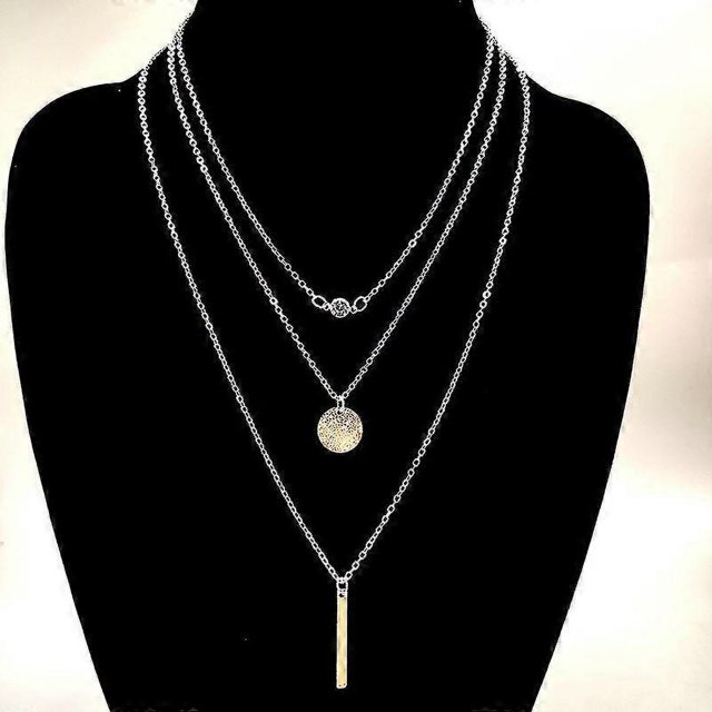 Women Handmade Multi Chains Cross Pendant Necklace---Product code 33945