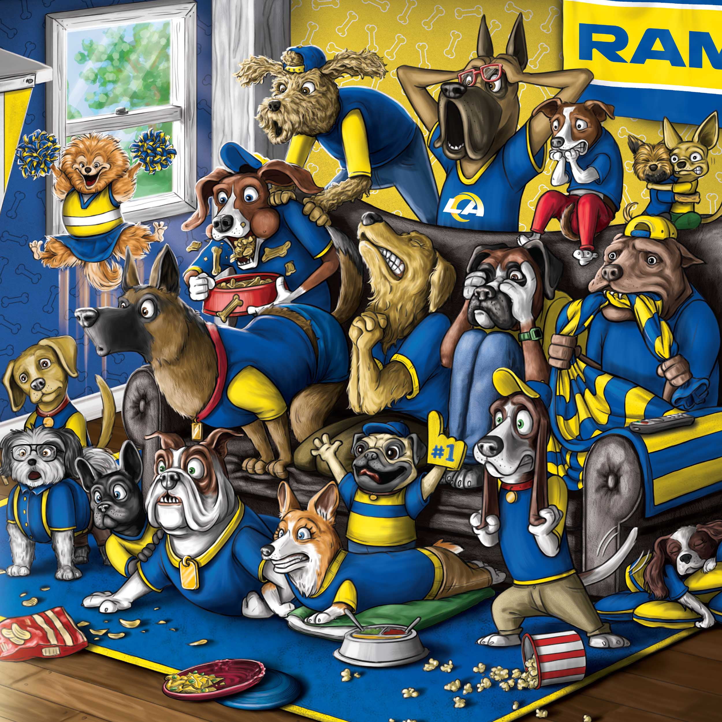 YouTheFan NFL Los Angeles Rams Purebred Fans Wall Art