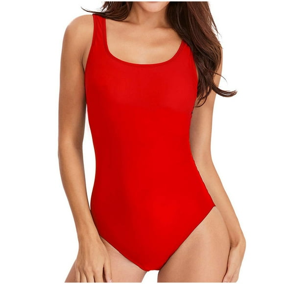 RKSTN Trends Womens One Piece Bathing Suits Color Block Print Criss Cross Back Swimsuits Athletic Modest Swimwear