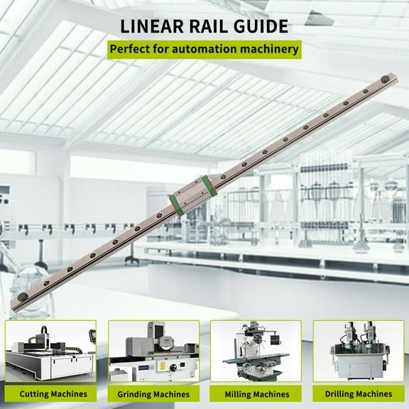 DAWOT 450mm Linear Guide Rail MGN12 Linear Rail with Stainless Steel MGN12H Carriage Block for Automation Equipment and Machining