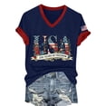 thumbnail image 5 of kaondbfi Summer Tops for Women Women's 250Th Anniversary Print V Neck T Shirt 250Th Anniversary Tshirt Patriotic Tee Womens Essentials Fashion Clothing, 5 of 7