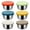 Mix Color, variant on Yesbay 6 Pcs Sauce Cups with Easy Open Colorful Lids Leak-Proof 40ml Salad Dressing Containers Stainless Steel Snack Cups