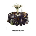 thumbnail image 5 of Halloween Oil Resistant Round Tablecloth Digital Print Waterproof Party Dining Table Cover - Thematic Design Easy Clean for Home Kitchen Decor(G), 5 of 5