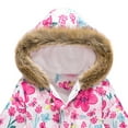 thumbnail image 3 of newwalpole Girls Warm Winter Coats Kids Thicken Long Parka Puffer Jacket Hooded Waterproof Outerwears Pink for Size 5-6 Years, 3 of 3