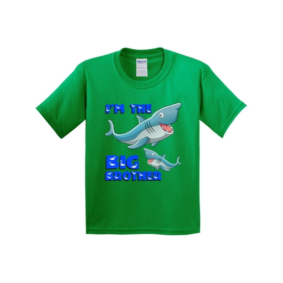 Inktastic I'm the Big Brother Shark Youth T-Shirt