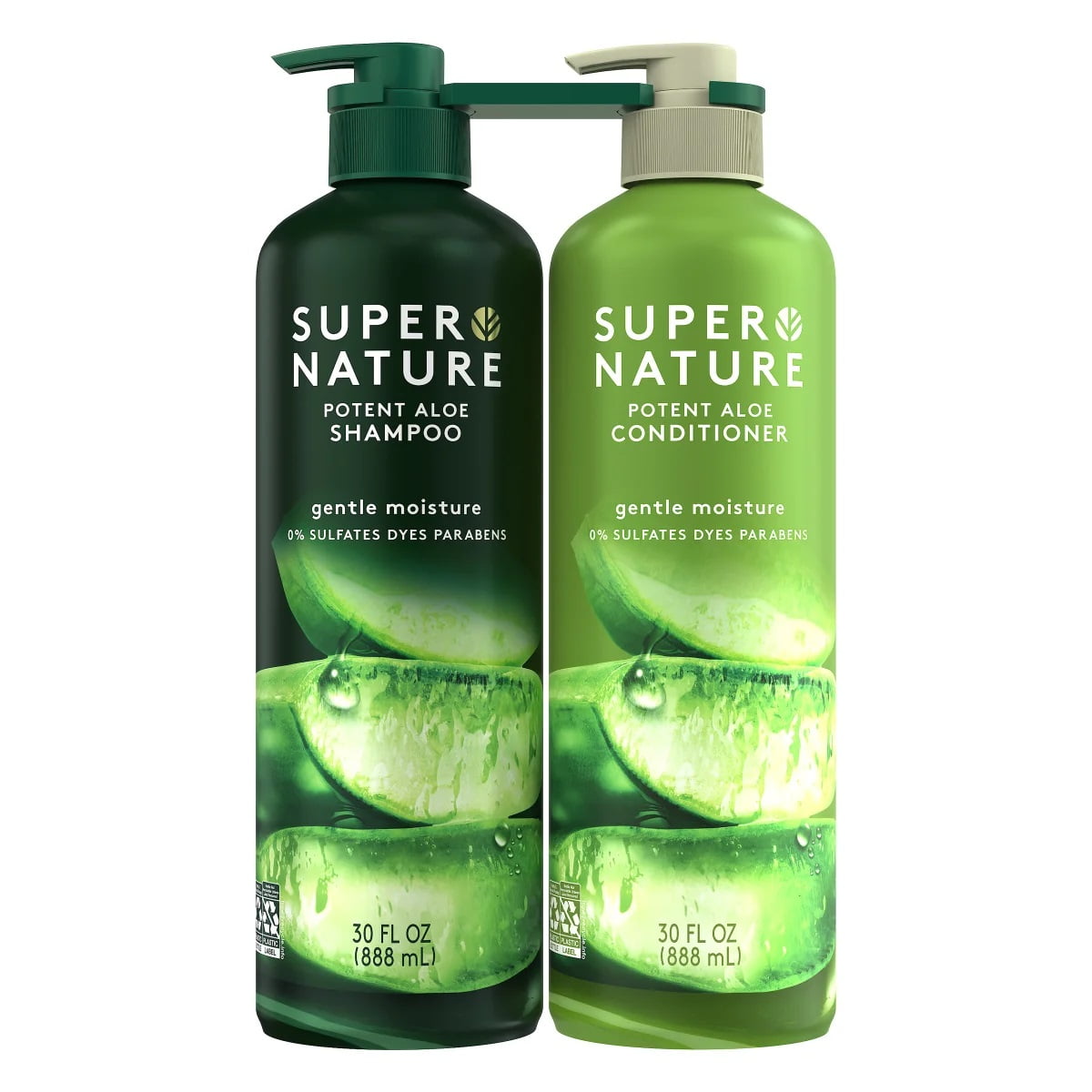 Super Nature Shampoo & Conditioner Set, 30 Fluid Ounce (Pack of 2