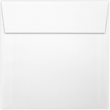 LUX Paper Square Invitation Peel & Press Envelopes, 80lb, 6 1/2 x 6 1/2, White Linen, 250 Pack