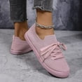 thumbnail image 6 of Dakaela Mesh Slip on Shoes Women Knit Lace up Low Top Sneakers Lightweight Casual Flat Walking Loafers, 6 of 8
