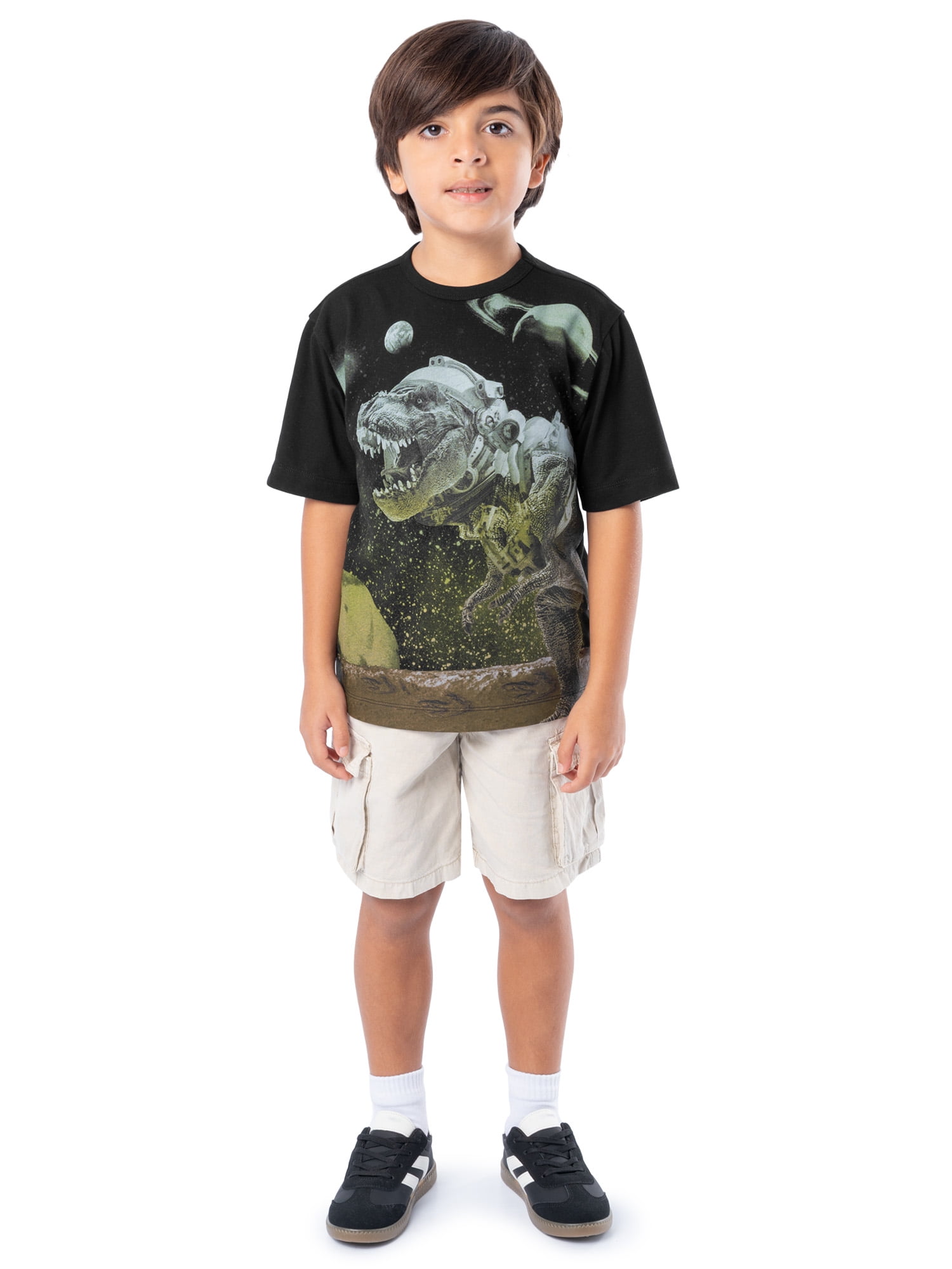 Wonder Nation Boy's Short Sleeve Elevated Graphic T-Shirt, Sizes 4-18 & Husky