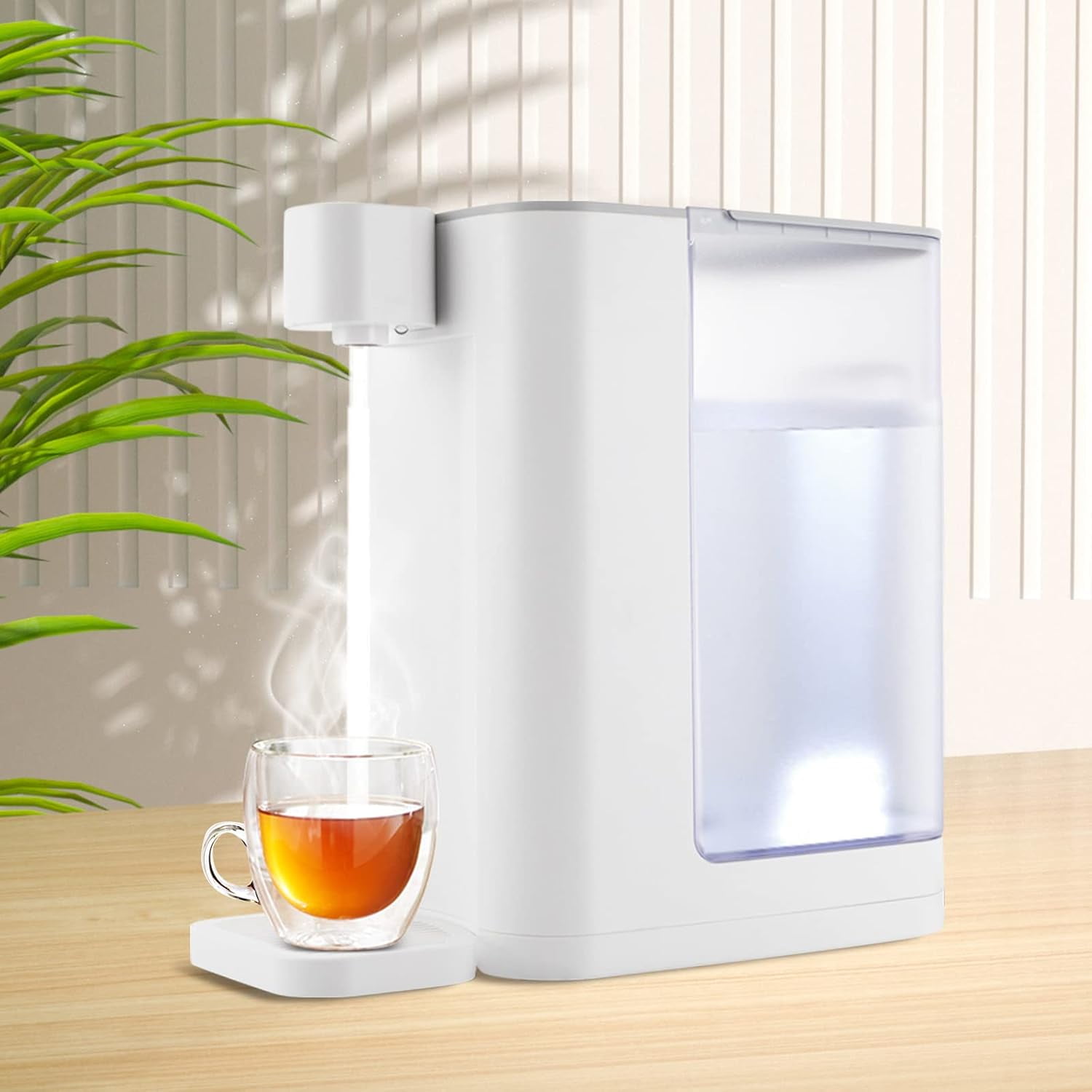Instant Hot Water Dispenser, 1600W 3L/102oz Electric Kettles Instant Hot Water Dispenser w/Temperature Control & Luminous Light & Safety Lock for Various Occasions, Including Homes, Offices