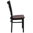 thumbnail image 3 of Bowery Hill Black Window Back Dining Chair in Mahogany, 3 of 5