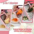 thumbnail image 6 of Vegetable Grater under $5! kkbbma 3-in-1 Box Grater, Stainless Steel Vegetable Shredder Slicer for Kitchen, Cheese, Potato, Carrot, Easy Clean, 6 of 6