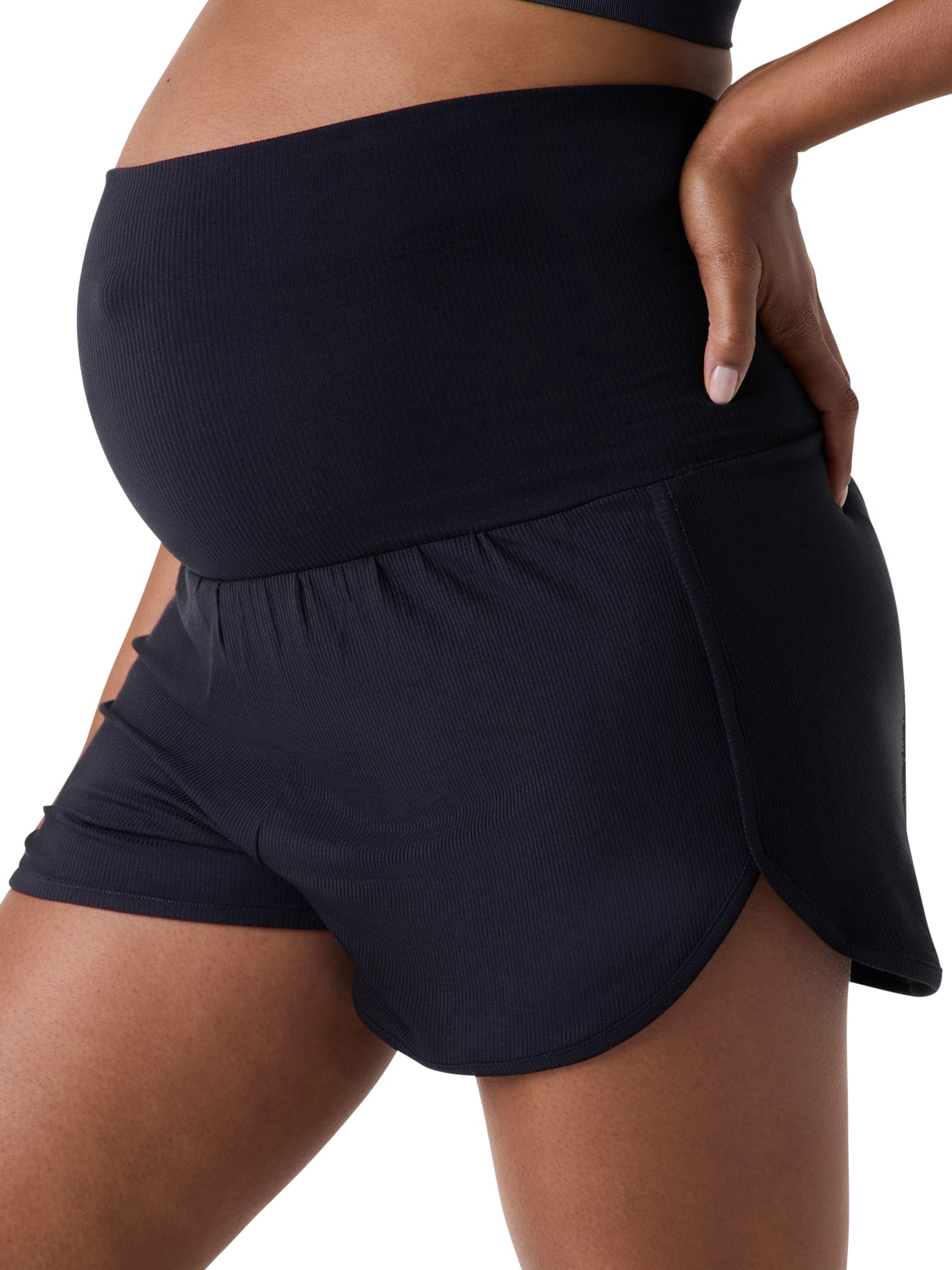 Ingrid & Isabel For Every Belly Women's Maternity Ribbed Henley Tank & Short Set, Sizes S-XXXL
