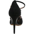 thumbnail image 3 of Tabitha Simons Escarpin en Cuir Noir à la Cheville pour Femme avec Nœud - 6 M, 3 of 3
