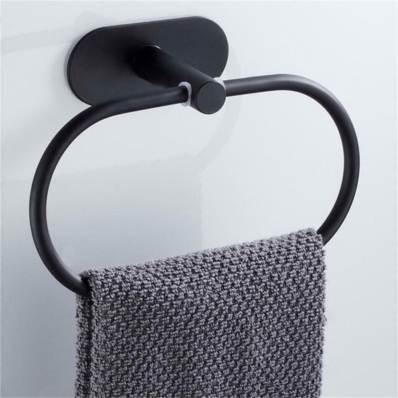 Cuoff Room Decor Self Adhesive Hand Towel Ring Stainless Steel Rustproof Bathroom Towel Holder Wall Mount Towel Rack Home Decor