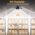 thumbnail image 3 of 120W Garage Lights,  Heads Foldable Trilright Garage Ceiling Lighting 6500K White LED Shop Light, Deformable LED Garage Ceiling Lighting Bulbs Workshop Light for Workbench, 3 of 7