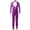 Purple, variant on renvena Girls Kids Sparkle Long Sleeve Unitard Boys One Piece Athletics Gymnastic Bodysuit Team Uniform Costume
