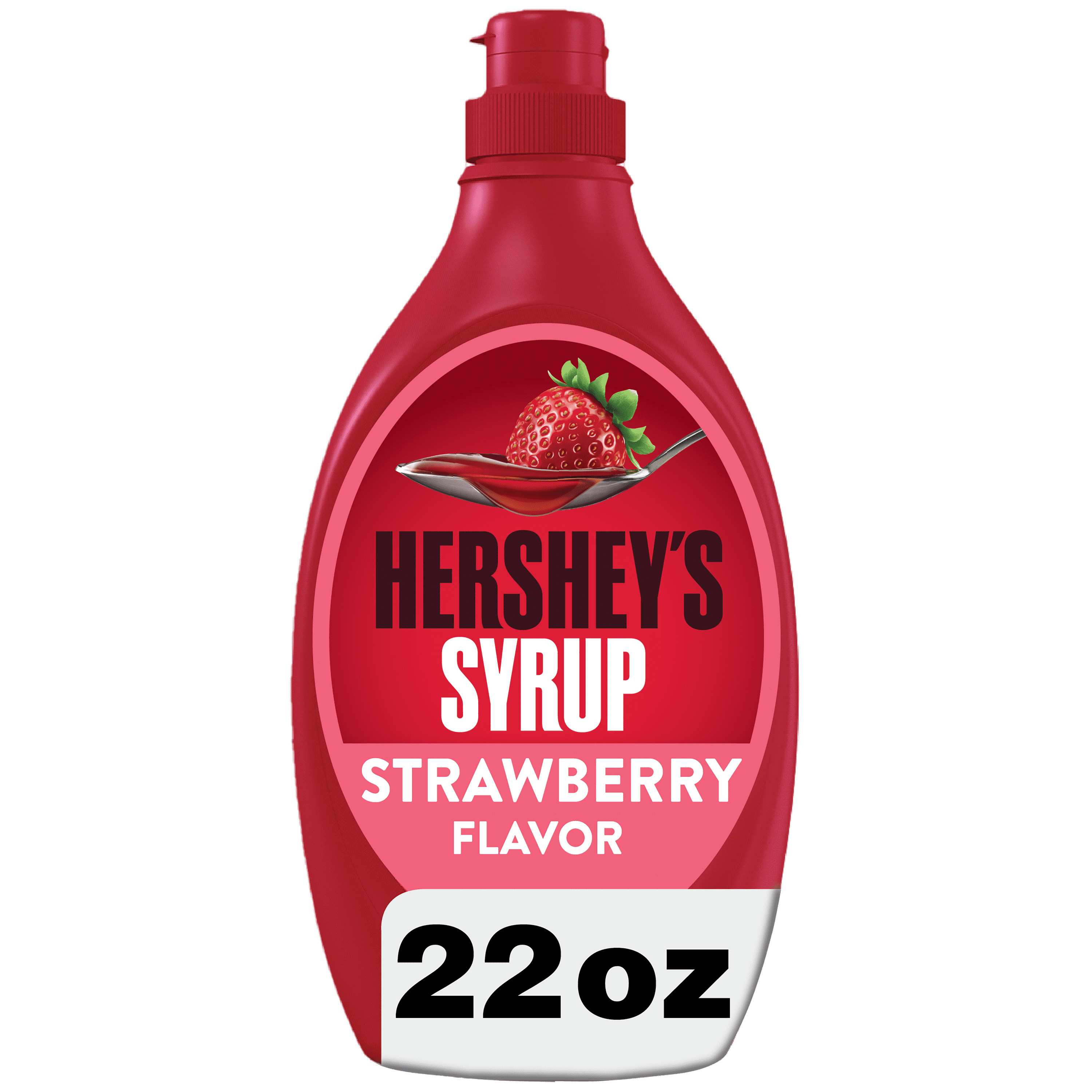HERSHEY'S Strawberry Flavored Syrup Fat and Gluten Free, 22 oz Bottle