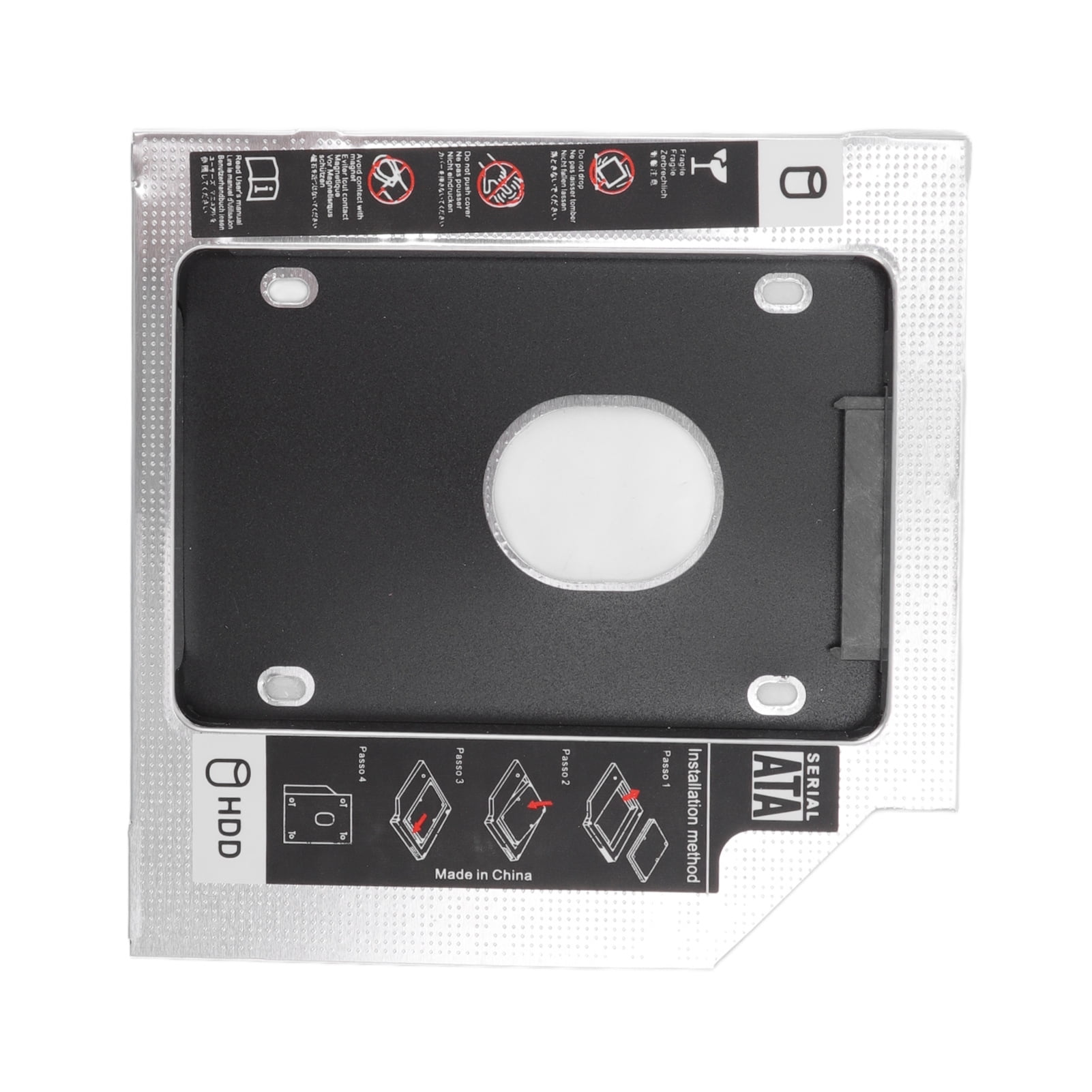 To  2nd SSD HDD Hard Drive Caddy, 2.5in Wear Resistant Providing Storage Space 2.5in HDD Caddy Bay Aluminum Alloy  for Laptop