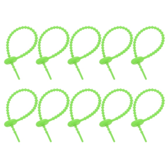 20Pack 6" Silicone Cable Ties, Reusable Zip Ties Wire Strips Organizer, Green