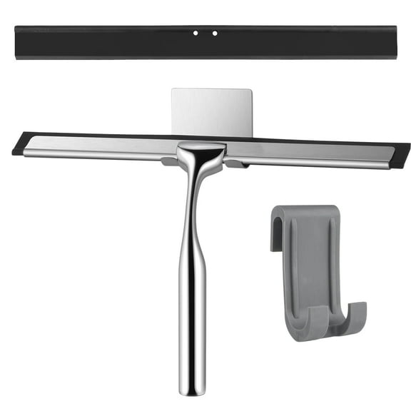 KOOVON Shower Squeegee for Shower Doors Bathroom Glass Window Car Stainless Steel