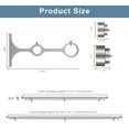 thumbnail image 6 of Heavy Duty Double Curtain Rods with Cylindrical Cap Finials - 72 to 144' Telescoping Rods, 1 Inch Front and 5/8 Inch Back - Matte Nickel, 6 of 14