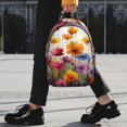 thumbnail image 2 of Disketp Colorful Wildflower Meadow Mochila Escolar de 15 Pulgadas, Mochila Ligera para Estudiantes, Viajes y Trabajo, Cómoda y Resistente para el Uso Diario, 2 of 6