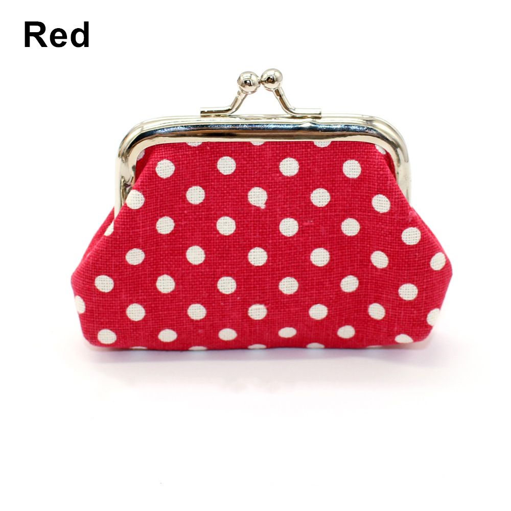 Female Mini Pouch Wallet Money Bags Card Holder Coin Purse RED