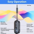 thumbnail image 3 of Adaptador Bluetooth, Transmisor Receptor 2 en 1, Bluetooth 5.4, Jack 3.5mm, 14 Horas, Auto, TV, Audífonos, 3 of 7