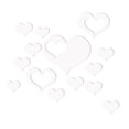 thumbnail image 1 of Bewildely 16 unids/set amor corazón espejo pegatina acrílico 3D espejo papel tapiz DIY extraíble pegatinas de pared de salón Decoración del hogar, 1 of 6
