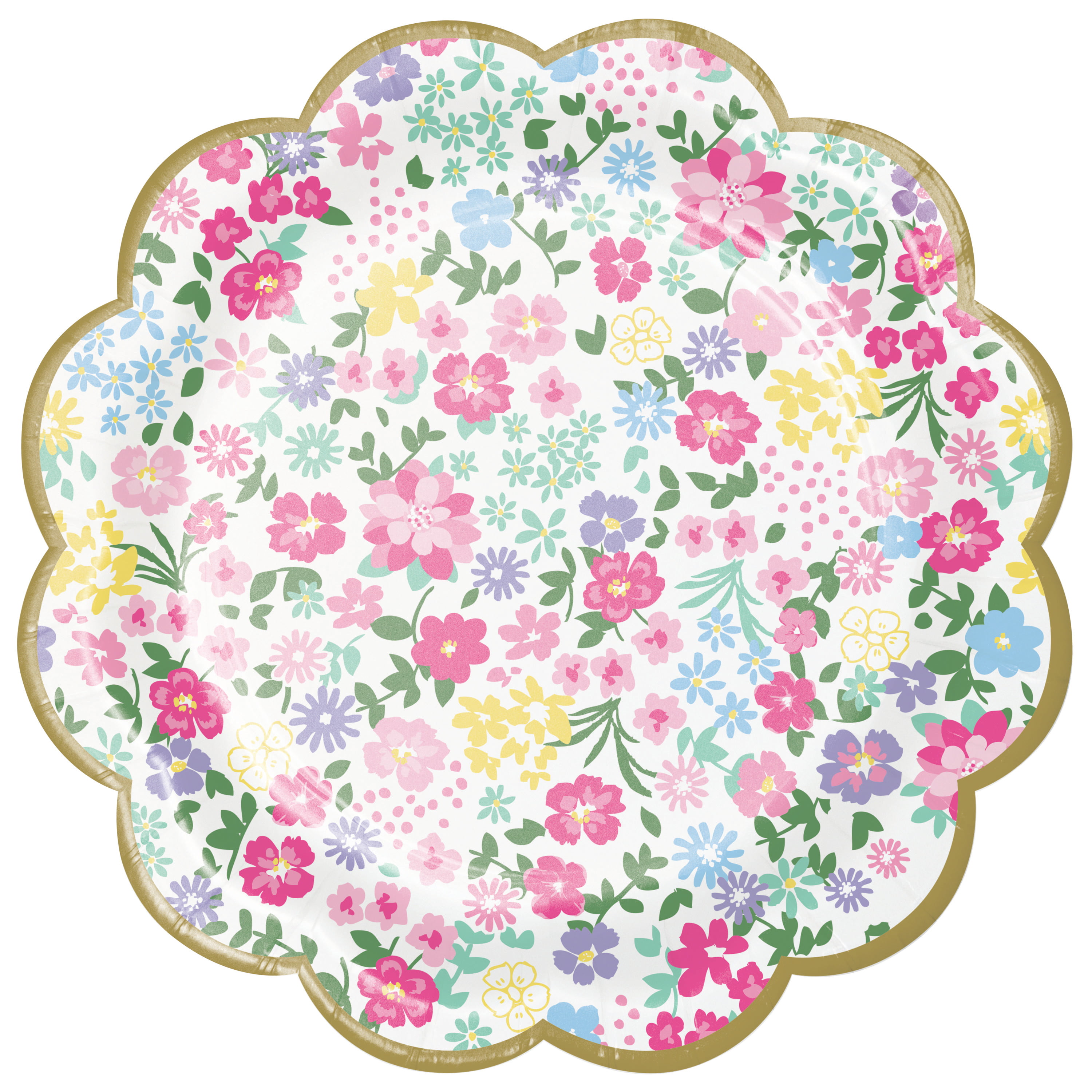 Party Creations Sturdy Style Plates, Floral Tea Party 339796 - 8 plates