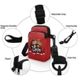 thumbnail image 5 of HELLHERO Lightweight Crossbody Bag Men, Women Flame Wolf Polyester Daily Use 4.33"x1.97"x7.09" Adjustable Strap, 5 of 7