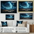 thumbnail image 4 of Designart "Cosmic Space Landscape White and Blue III" Astronomy & Space Framed Wall Art - Modern White Planets Living Room Framed Canvas Art, 4 of 6