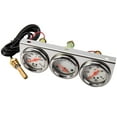 thumbnail image 2 of Ghopy Triple Gauge Kit Oil/Volt/Water Gauge 2" Chrome Oil Temp Water Temp Gauge Temperature Oil Pressure Voltage Gauge Sensor 3 in 1 Car Meter Auto Gauge, 2 of 10