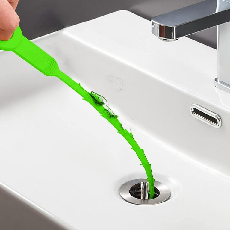 Drain Hair Remover - Sink Snake Drain Hair Removal Tool - 21 inch Sink Drain Cleaner for Kitchen Sink Bathroom Sewer