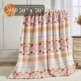 thumbnail image 3 of Elegant Comfort Lightweight Printed Throw Blanket- All Season, Ultra Soft, Cozy and Plush- Decorative Throw Blankets, Perfect for Lounging, 50 x 70 inches, Nayati Printed, Throw Blanket, 3 of 5