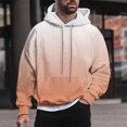 thumbnail image 2 of SwiftWear Gradient Color Hoodies for Men Casual Hooded Sweatshirts Loose Fit Pullover Long Sleeve Tops Sweatshirt, Orange XXL, 2 of 6