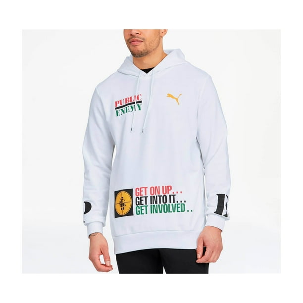 Puma Mens Public Enemy Hoodie Sweatshirt white M Puma Hoodie Walmart en linea