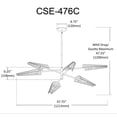 thumbnail image 3 of CSE-476C-AGB-MB Dainolite Cassie - 6 Light Chandelier In Contemporary Style-6.25 Inches Tall and 47.75 Inches Wide-Aged Brass/Matte Black Finish, 3 of 3