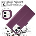 thumbnail image 6 of Crossbody Wallet Case for iPhone 11 Chain Lanyard & Wrist Hand Strap Case with Card Slots Zipper Pocket Kickstand, Premium PU Leather Magnetic Clasp Shockproof Flip Cover, Darkpurple, 6 of 9