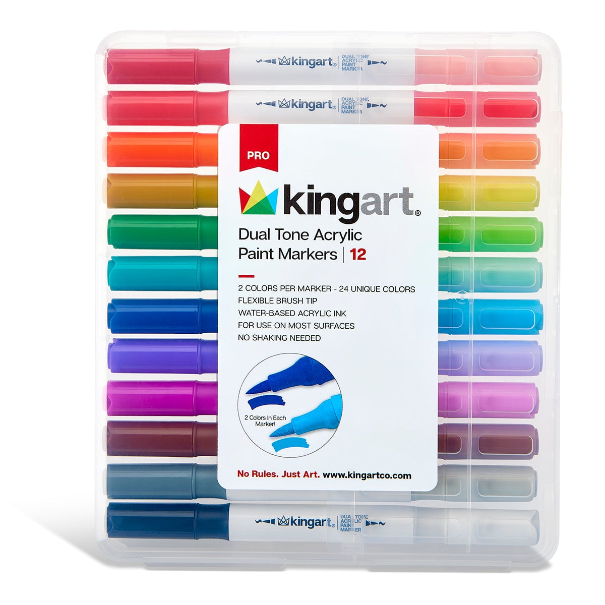 Dual Tone Paint Markers 12 Pens 24 Colors