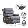thumbnail image 2 of Ourlova Swivel Rocker Recliner Chair with Massage and Heat Oversized Reclining Sofa with 360° Swivel Side, 2 of 7