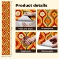 thumbnail image 5 of Vintage Peel and Stick Wallpaper Retro Floral Warm Tones Orange Red Yellow Wall Mural 17.7in x 9.8ft Self Adhesive Removable Wall Paper Renter Friendly Wallpaper for Nursery Bedroom Cabinets, 5 of 8