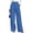 Blue, variant on Womens Wide Leg Dress Pants Business Casual Flowy Work Palazzo Pants High Waisted Slacks Trousers