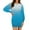 Light Blue, variant on Bodycon Dresses for Women Long Sleeve Fall Ribbed Sweater Dress Warm Gradient Crew Neck Dresses Fashion Silm Fit Women's Clothing, Turquoise L