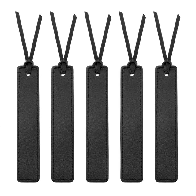 Uxcell 6 Pcs Marcador de Cuero, Marcadores de Libros Clásicos Cosidos para Lectores Amantes de los Libros, Accesorios para Hombres Mujeres Profesores, Blanco
