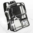thumbnail image 4 of Clear Backpack for Stadium Events, Heavy Duty Transparent Bookbag with Reinforced Strap, Large Capacity See Through Clear Bag, 4 of 7